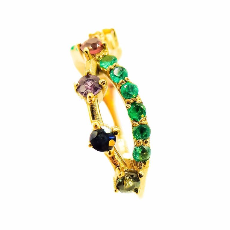 5 Zaphire and Emerald Ring