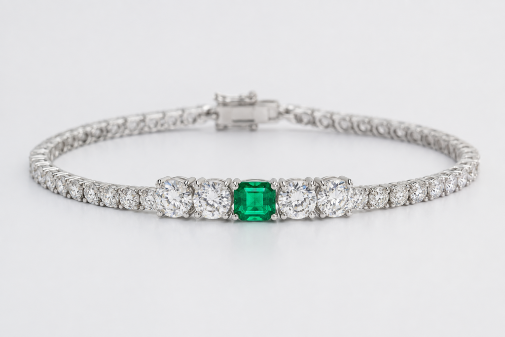 Silver Moissanite Tennis Bracelet